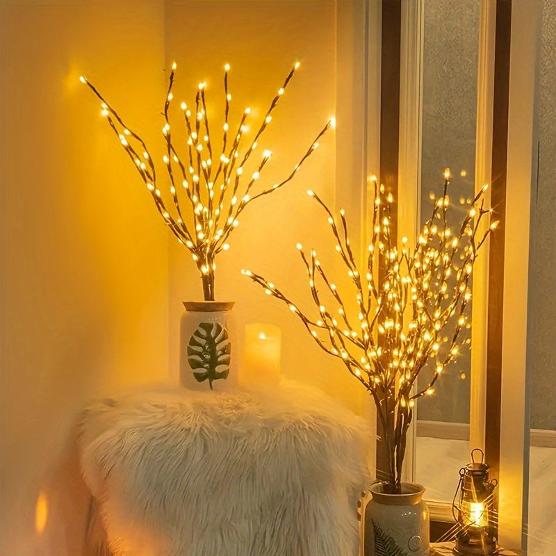 LED Lighted Twig Branches In Home