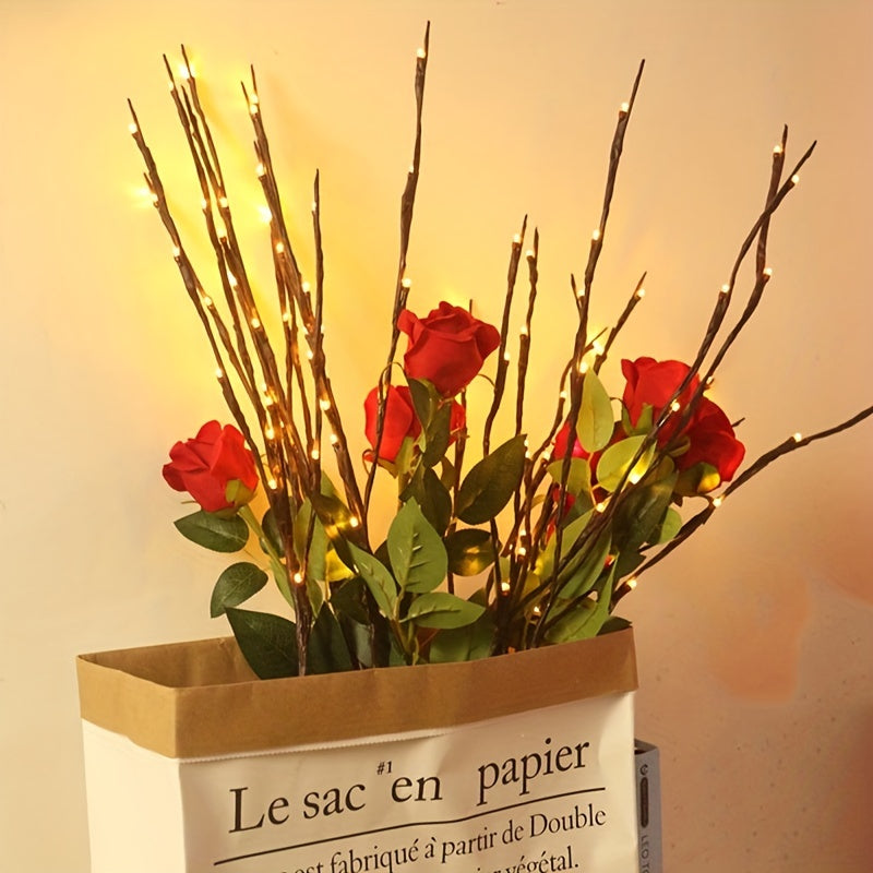 LED Lighted Twig Branches In Home