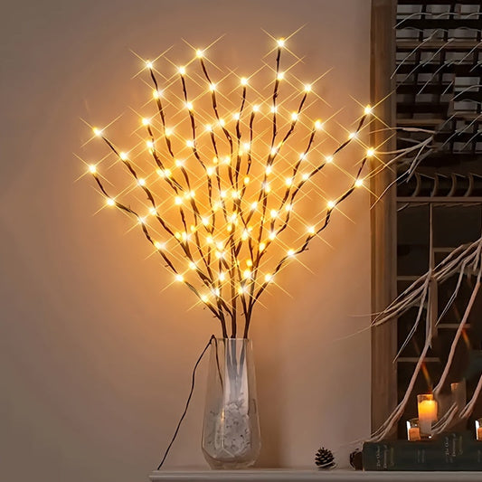 LED Lighted Twig Branches In Home