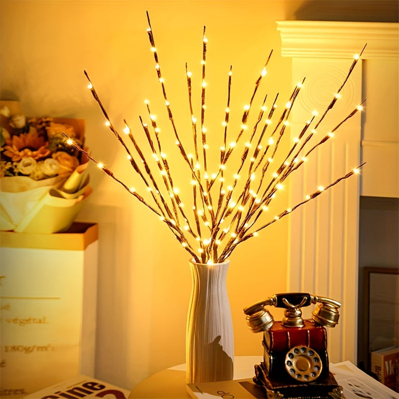 LED Lighted Twig Branches In Home