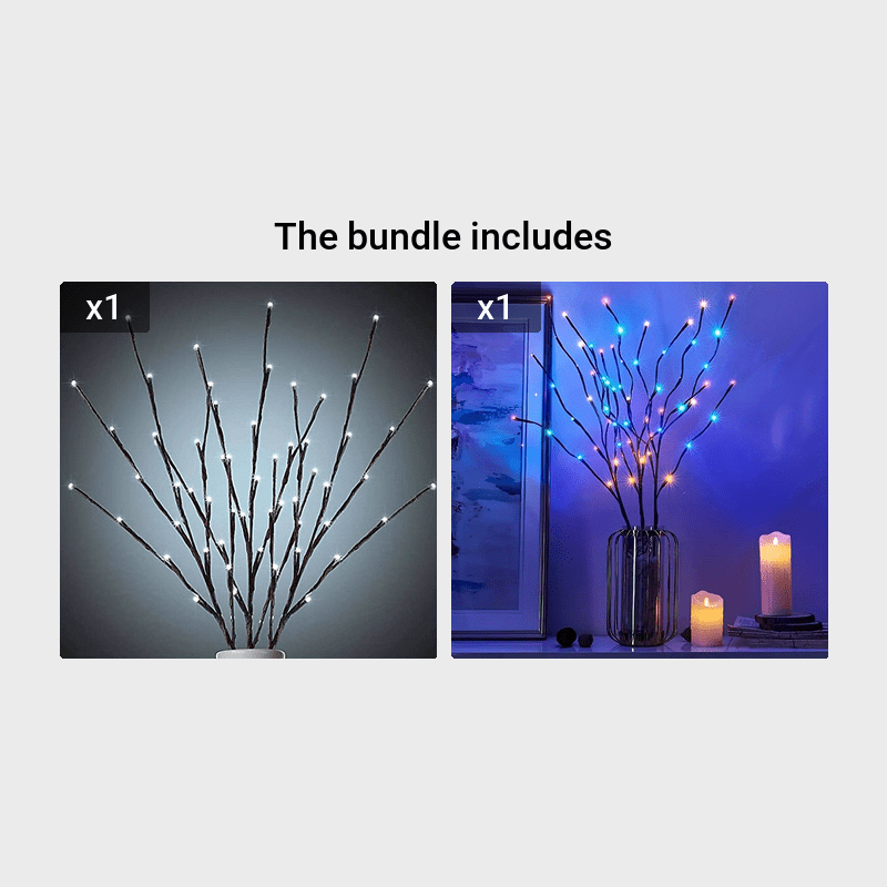 LED Lighted Twig Branches In Home
