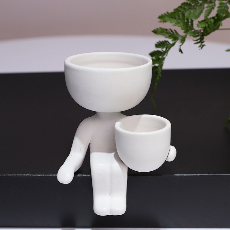 #title##Humanoid Ceramic Flower Pot | In Home