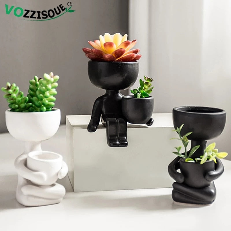 #title##Humanoid Ceramic Flower Pot | In Home