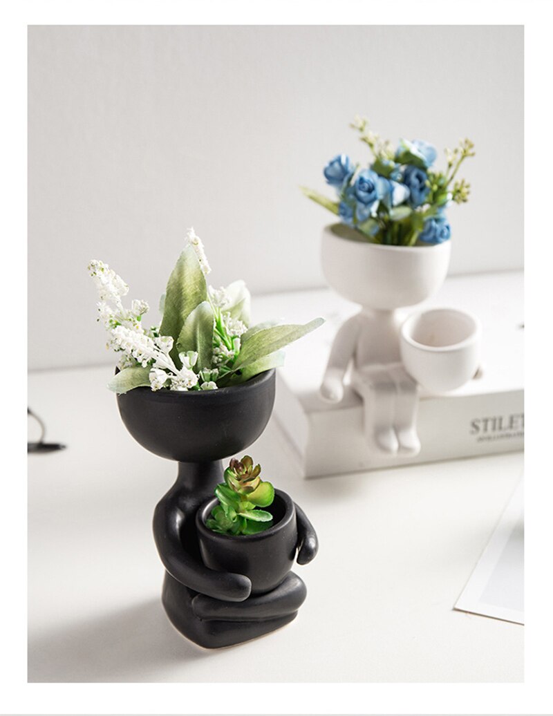 #title##Humanoid Ceramic Flower Pot | In Home