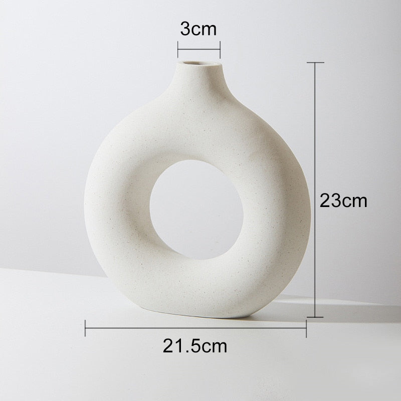 #title##Circular Hollow Ceramic Vase | In Home